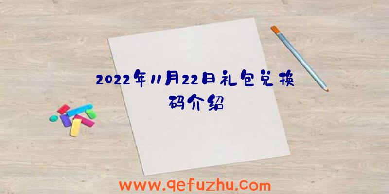2022年11月22日礼包兑换码介绍