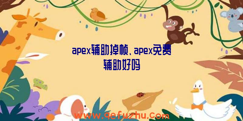 apex辅助掉帧、apex免费辅助好吗