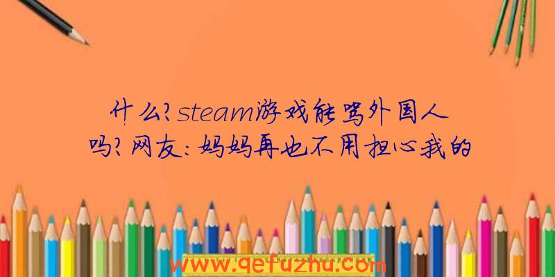什么？steam游戏能骂外国人吗？网友:妈妈再也不用担心我的