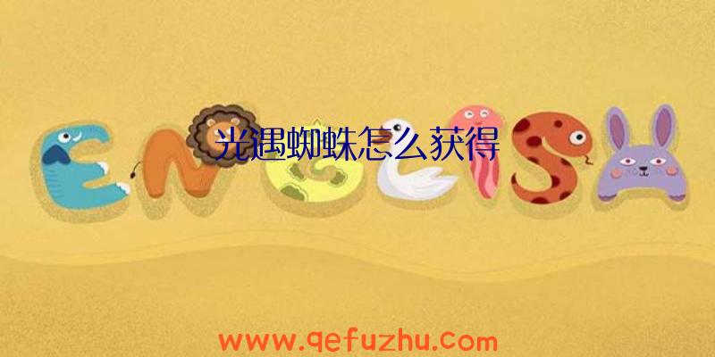 光遇蜘蛛怎么获得