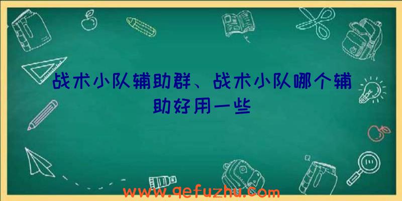 战术小队辅助群、战术小队哪个辅助好用一些