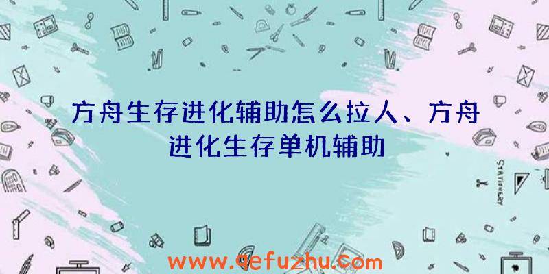 方舟生存进化辅助怎么拉人、方舟进化生存单机辅助