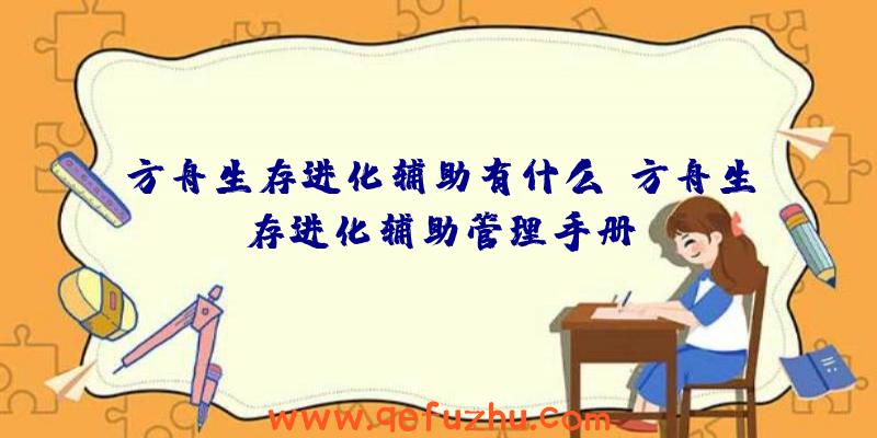 方舟生存进化辅助有什么、方舟生存进化辅助管理手册