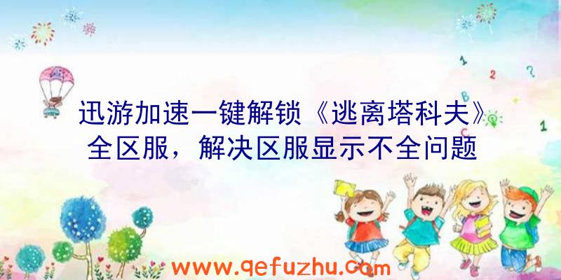迅游加速一键解锁《逃离塔科夫》全区服，解决区服显示不全问题