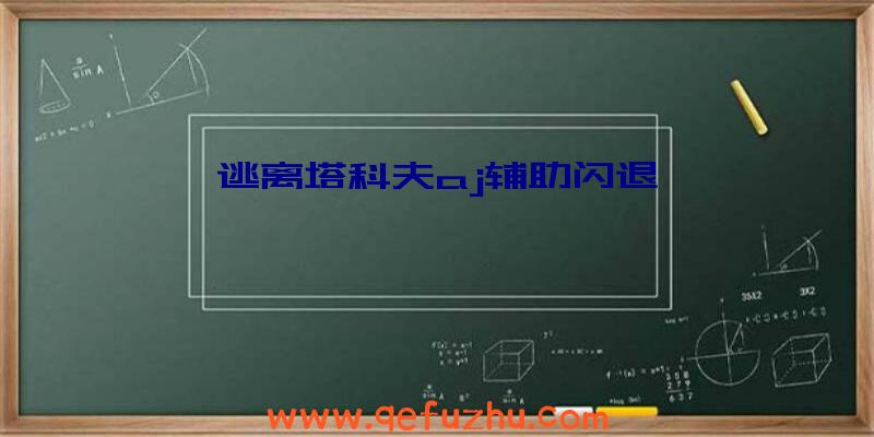 逃离塔科夫aj辅助闪退