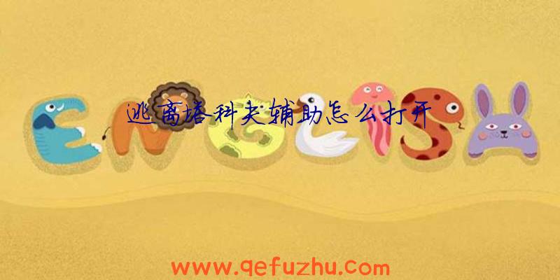 逃离塔科夫辅助怎么打开