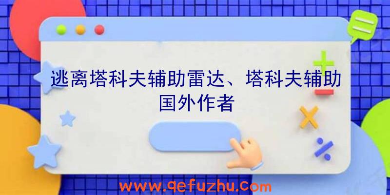 逃离塔科夫辅助雷达、塔科夫辅助国外作者