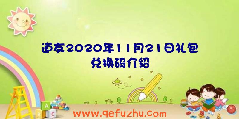 道友2020年11月21日礼包兑换码介绍