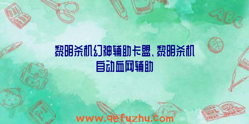 黎明杀机幻神辅助卡盟、黎明杀机自动血网辅助