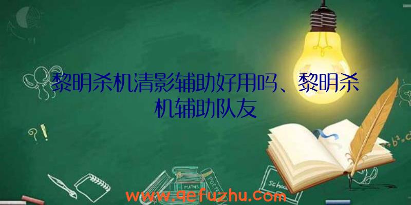 黎明杀机清影辅助好用吗、黎明杀机辅助队友