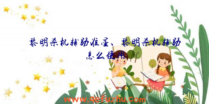 黎明杀机辅助准星、黎明杀机辅助怎么使用