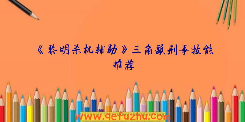 《黎明杀机辅助》三角头刑事技能推荐