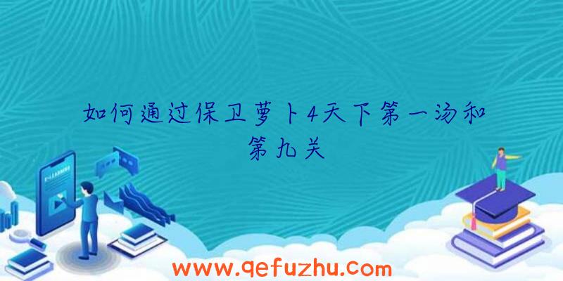 如何通过保卫萝卜4天下第一汤和第九关