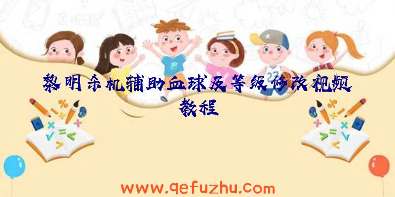 黎明杀机辅助血球及等级修改视频教程